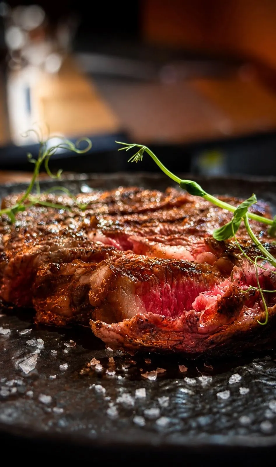 Bistecca alla brace con sale grosso