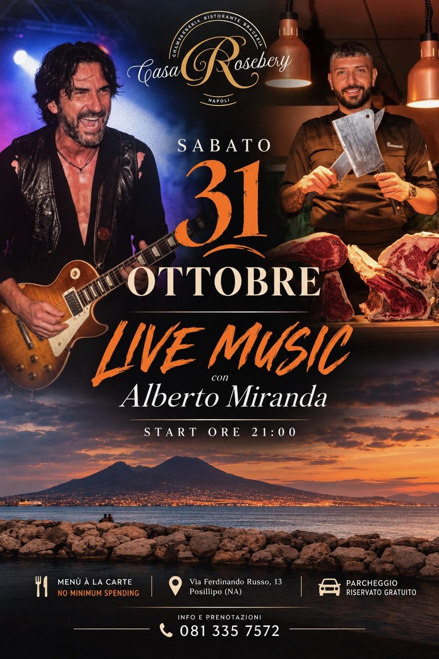 Locandina: Cena e live music – Alberto Miranda